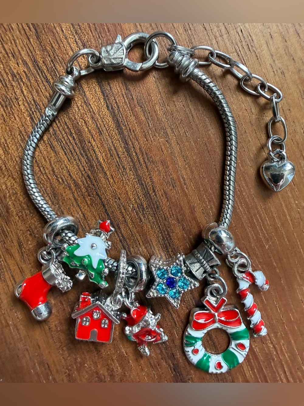 Kenneth Cole Christmas Holiday Charm Bracelet Santa Star Stocking Tree Wreath